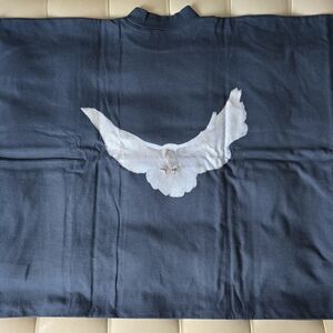 Navy Blue Cape with White Bird Design